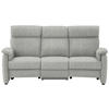 TRAPEZSOFA in Flachgewebe Silberfarben  - Silberfarben/Schwarz, Konventionell, Textil/Metall (219/107/97cm) - Pure Home Comfort