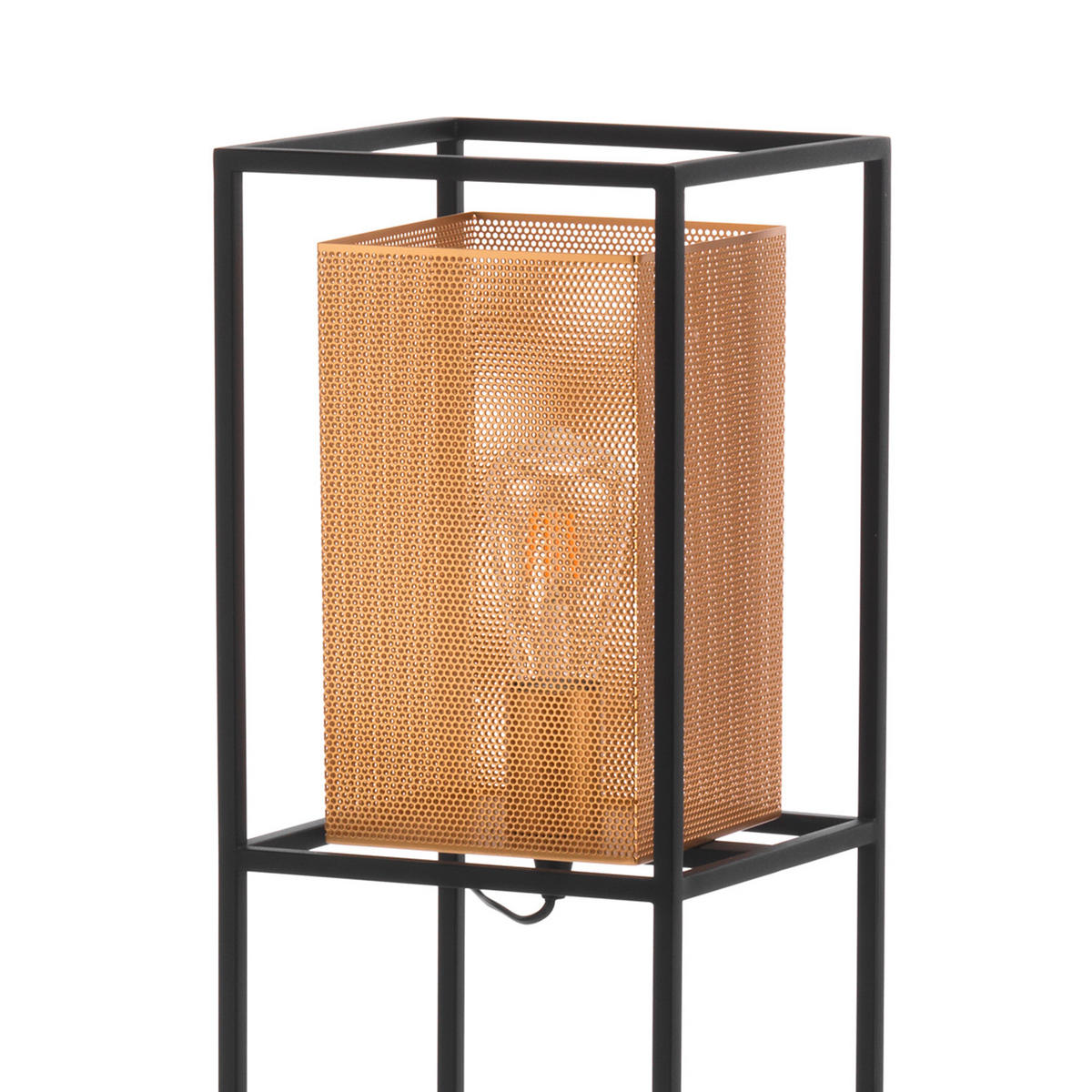 STEHLEUCHTE 22/22/123 cm    - Goldfarben/Schwarz, Design, Metall (22/22/123cm)