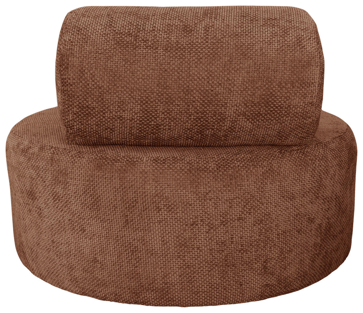 SESSEL in Struktur Terracotta  - Terracotta/Schwarz, Basics, Textil/Metall (88/70/88cm) - Livetastic