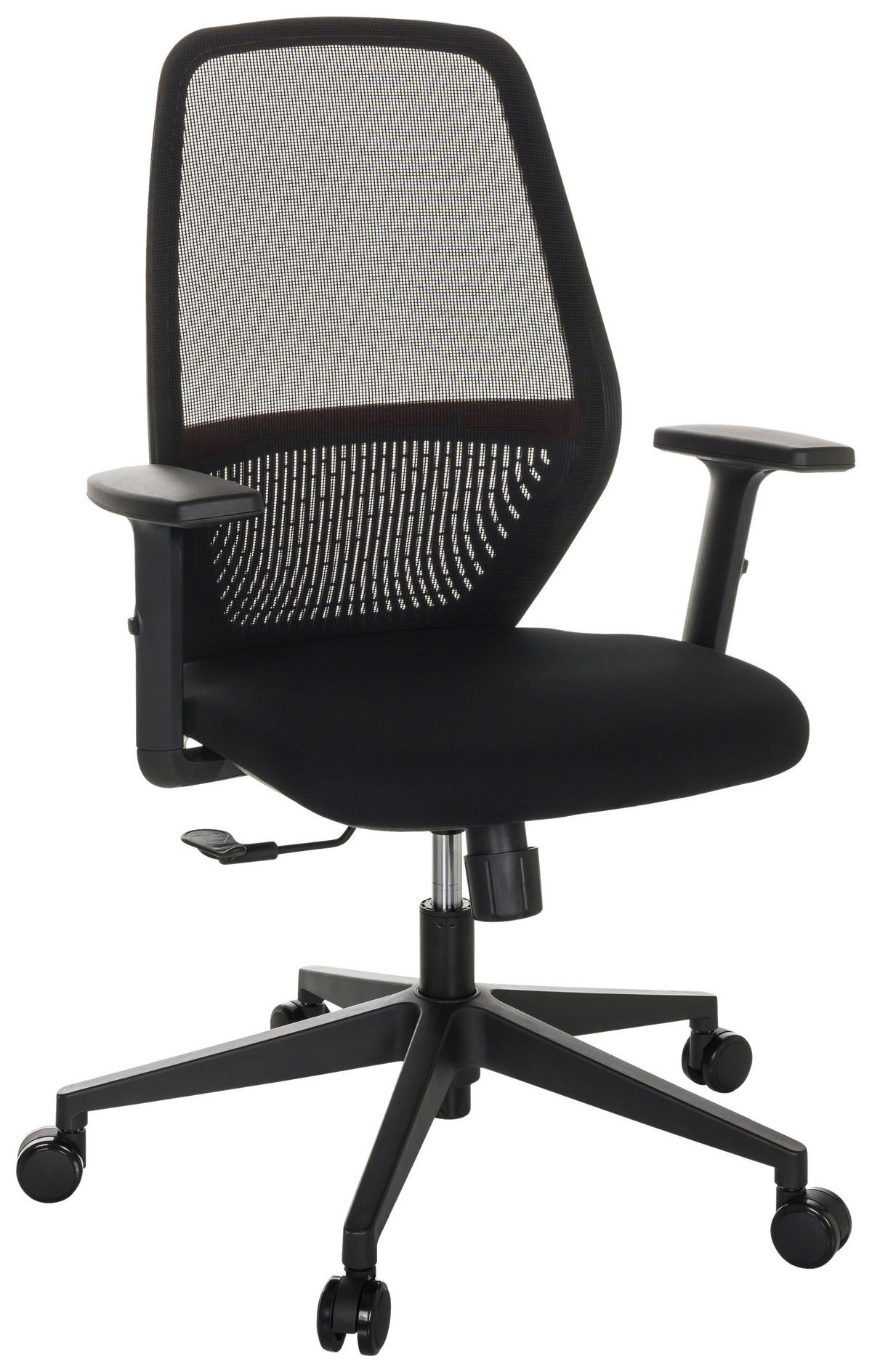VRTLJIVI STOL umetna masa, tekstil črna  - črna, Basics, umetna masa/tekstil (65/98/65cm) - MID.YOU
