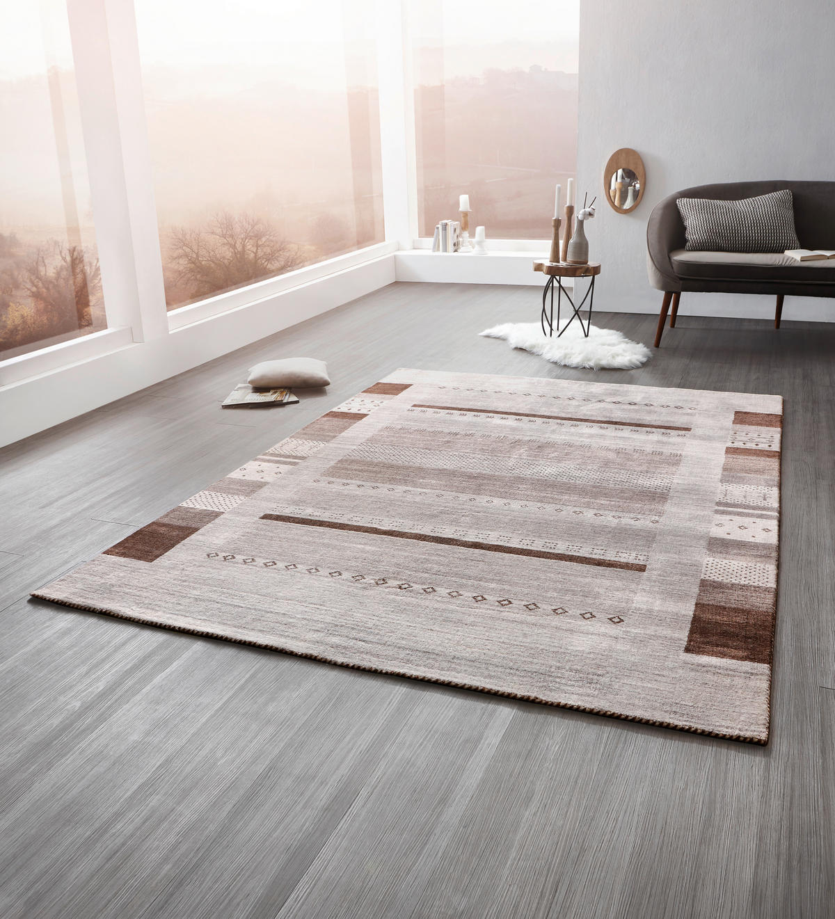 ORIENTTEPPICH 200/200 cm Silberfarben  - Silberfarben, Basics, Textil (200/200cm) - Cazaris