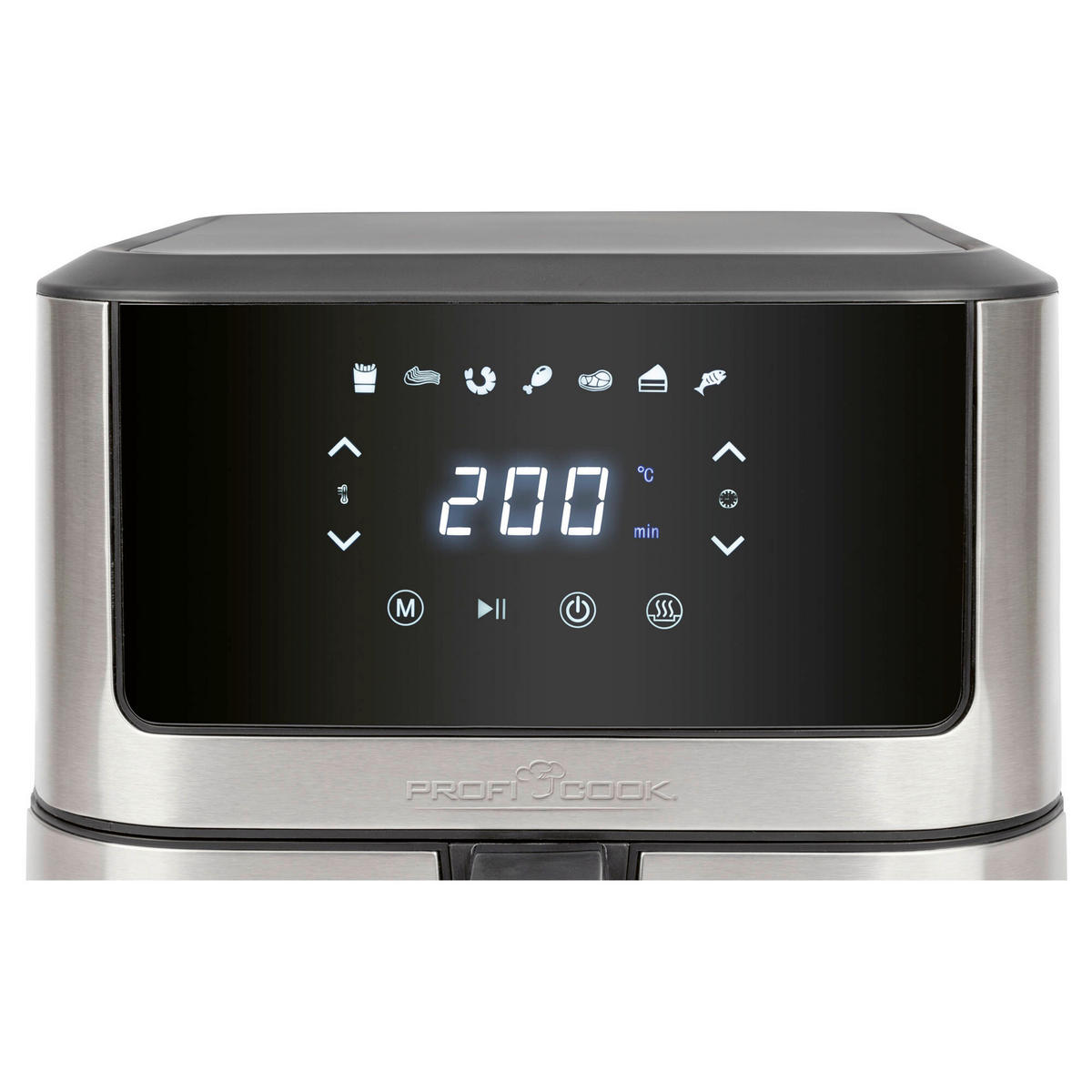 HEIßLUFTFRITTEUSE 8 L  - Edelstahlfarben, Basics, Kunststoff/Metall (29,4/35,9/39,9cm) - Bomann