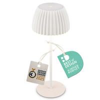 AKKU-TISCHLEUCHTE 14,5/36,5 cm  - Weiß, Basics, Kunststoff/Metall (14,5/36,5cm)