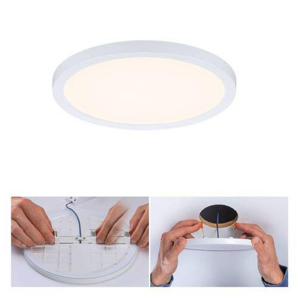 LED-PANEEL 17,5 cm  - Weiß, Design, Kunststoff (17,5cm) - Paulmann