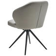 STUHL  in Echtleder pigmentiert Leder  - Schwarz/Cappuccino, Design, Leder/Metall (61/84/61cm) - Dieter Knoll