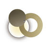 LED-DECKENLEUCHTE Chart 28/28/10,3 cm   - Messingfarben/Bronzefarben, Design, Kunststoff/Metall (28/28/10,3cm) - Grossmann