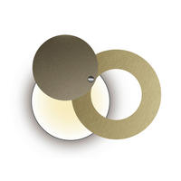LED-DECKENLEUCHTE Chart 28/28/10,3 cm   - Messingfarben/Bronzefarben, Design, Kunststoff/Metall (28/28/10,3cm) - Grossmann