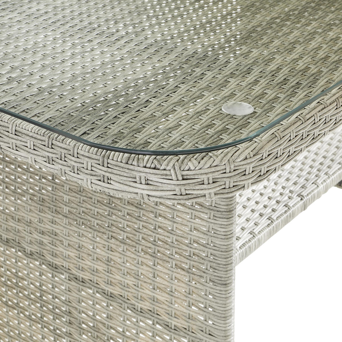JEDÁLENSKÁ TERASOVÁ SÚPRAVA 4-dielne, kov, plast, sklo, textil - sivá, Modern, kov/textil (262/129/88cm) - Ambia Garden