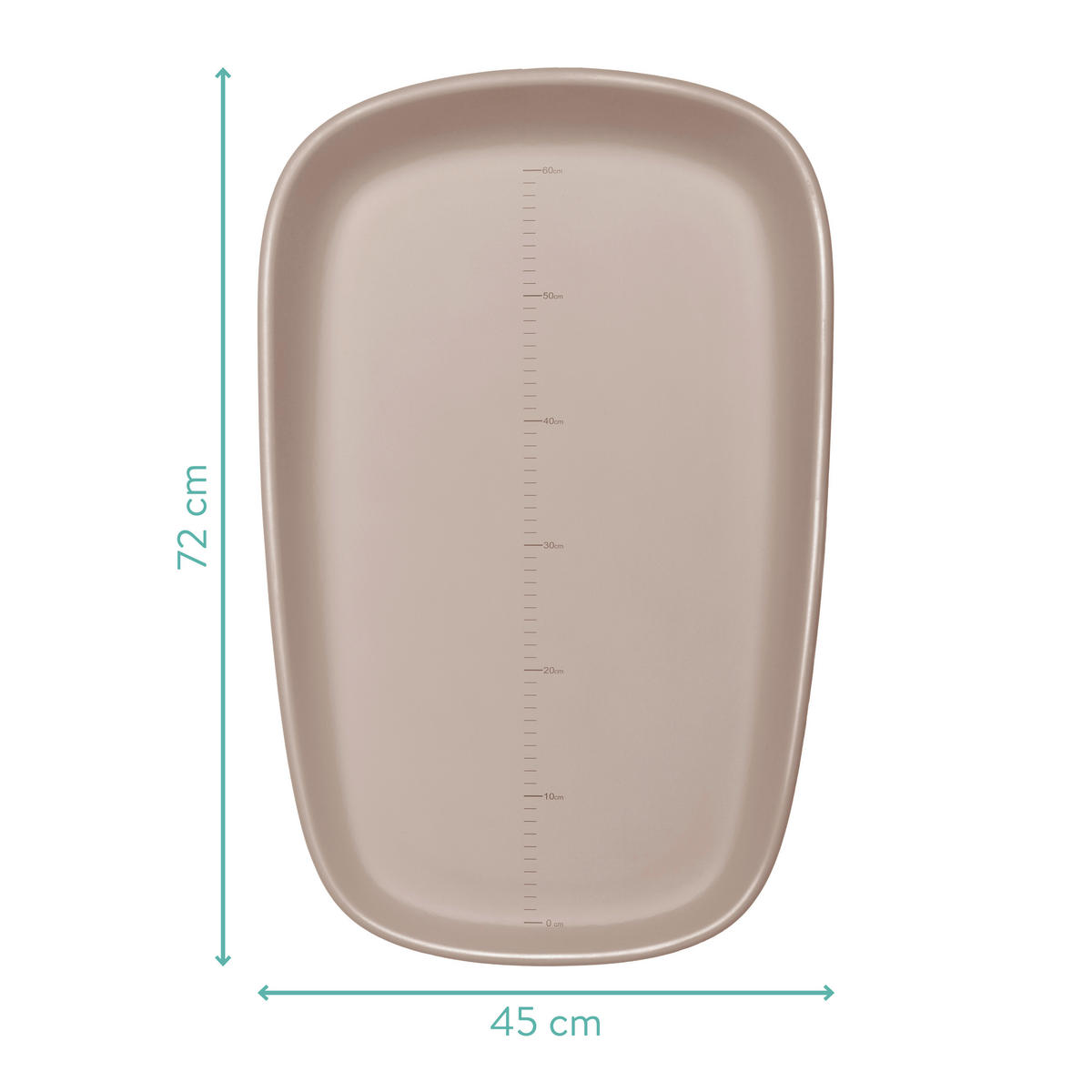 PODLOGA ZA PREVIJANJE   - taupe, Basics, plastika (45/72cm) - Jimmylee