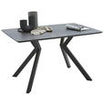 ESSTISCH      - Schwarz/Grau, Design, Kunststoff/Metall (130/90/76cm) - Dieter Knoll