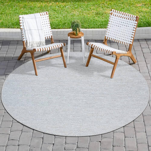 OUTDOORTEPPICH 120/120 cm Melissa  - Hellgrau, KONVENTIONELL, Textil (120/120cm) - Novel