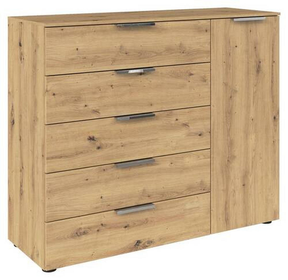 KOMÓD 120/100/42 cm  - króm/fekete, Modern, műanyag/faalapú anyag (120/100/42cm) - Rauch Möbel