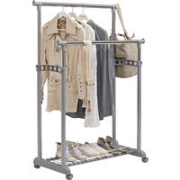 KLEIDERWAGEN in Alufarben, Chromfarben 85/100-178/43 cm   - Chromfarben/Alufarben, KONVENTIONELL, Kunststoff/Metall (85/100-178/43cm) - Boxxx