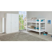 ETAGENBETT - Naturfarben/Weiß, MODERN, Holz (90/190cm) - MID.YOU