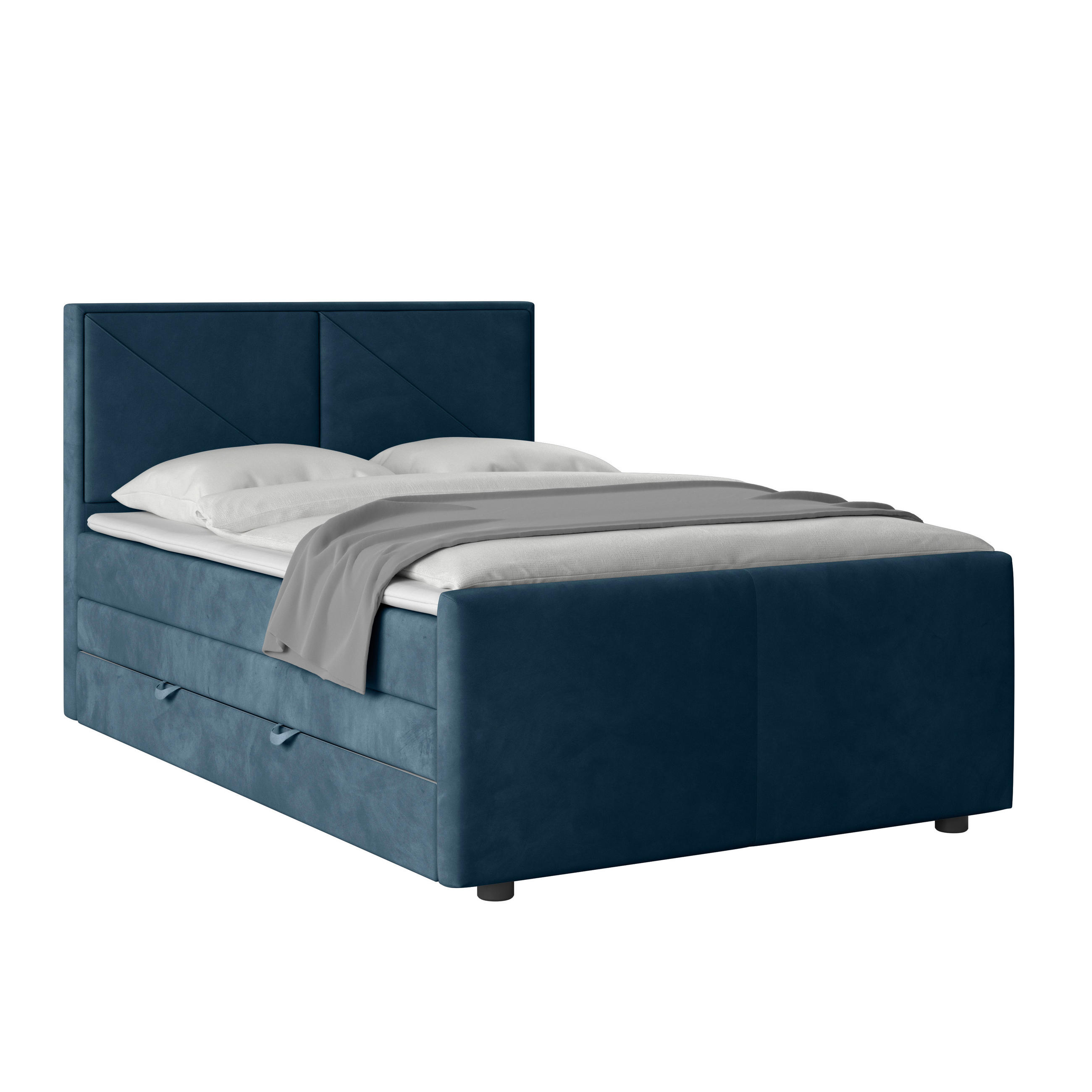 BOXSPRINGBETT 120/200 cm  in Blau  - Blau, Modern, Holz/Kunststoff (120/200cm) - MID.YOU