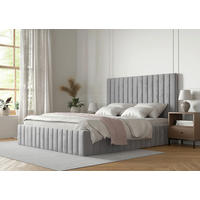 POLSTERBETT Bettkasten, Lattenrost 200/200 cm  in Hellgrau  - Hellgrau/Schwarz, Design, Holz/Textil (200/200cm) - Boxxx