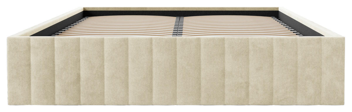 POLSTERBETT Lattenrost, Bettkasten 180/200 cm  in Beige  - Beige/Schwarz, Design, Holz/Textil (180/200cm) - Boxxx