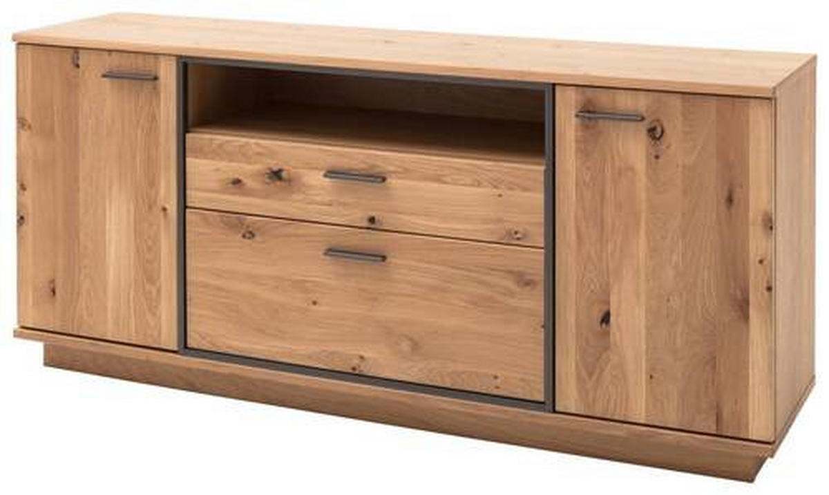 SIDEBOARD Anthrazit, Eichefarben  180/81/44 cm  - Eichefarben/Anthrazit, Konventionell, Holz/Holzwerkstoff (180/81/44cm) - Landscape