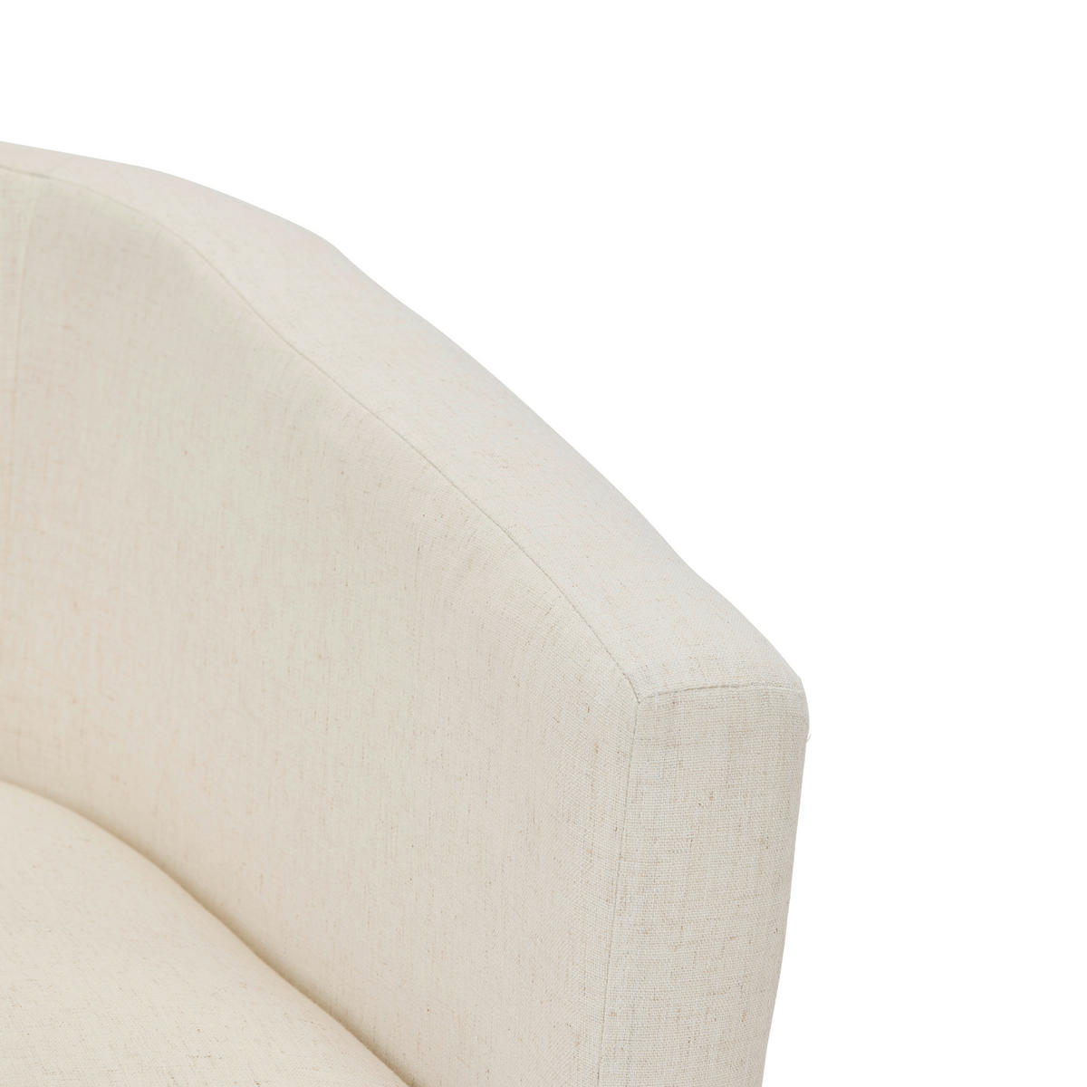 COCKTAILSESSEL in Leinenoptik Creme  - Creme/Schwarz, Trend, Holz/Textil (73/85/80cm) - Livetastic