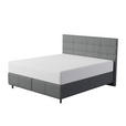 BOXSPRINGBETT 180/200 cm  in Schwarz  - Alufarben/Schwarz, KONVENTIONELL, Textil/Metall (180/200cm) - Dieter Knoll