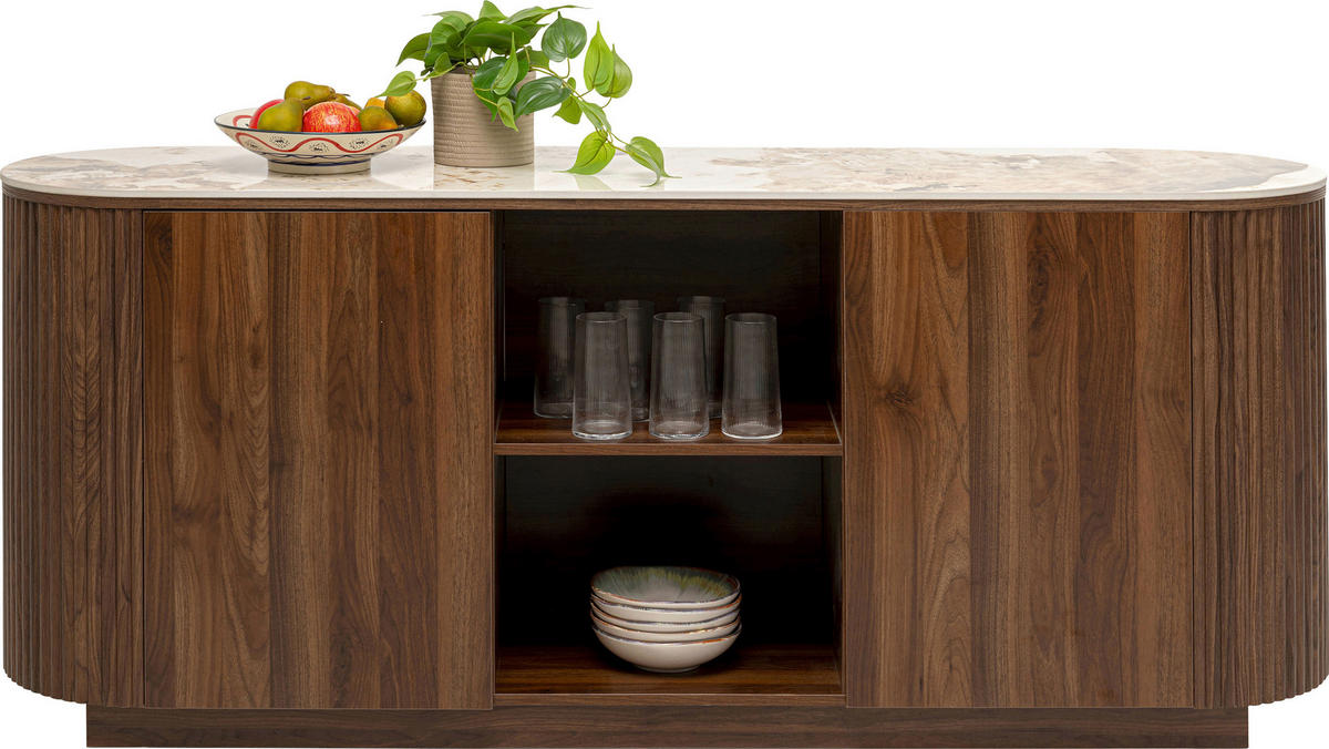 SIDEBOARD  180/76/45 cm  - Beige/Braun, KONVENTIONELL, Keramik/Holzwerkstoff (180/76/45cm) - Kare-Design