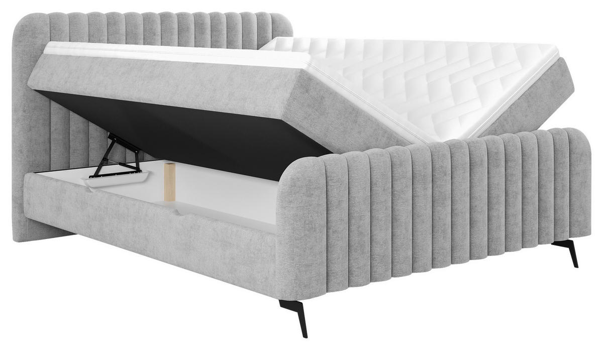 BOXBETT 180/200 cm  in Grau  - Schwarz/Grau, MODERN, Holz/Holzwerkstoff (180/200cm) - MID.YOU