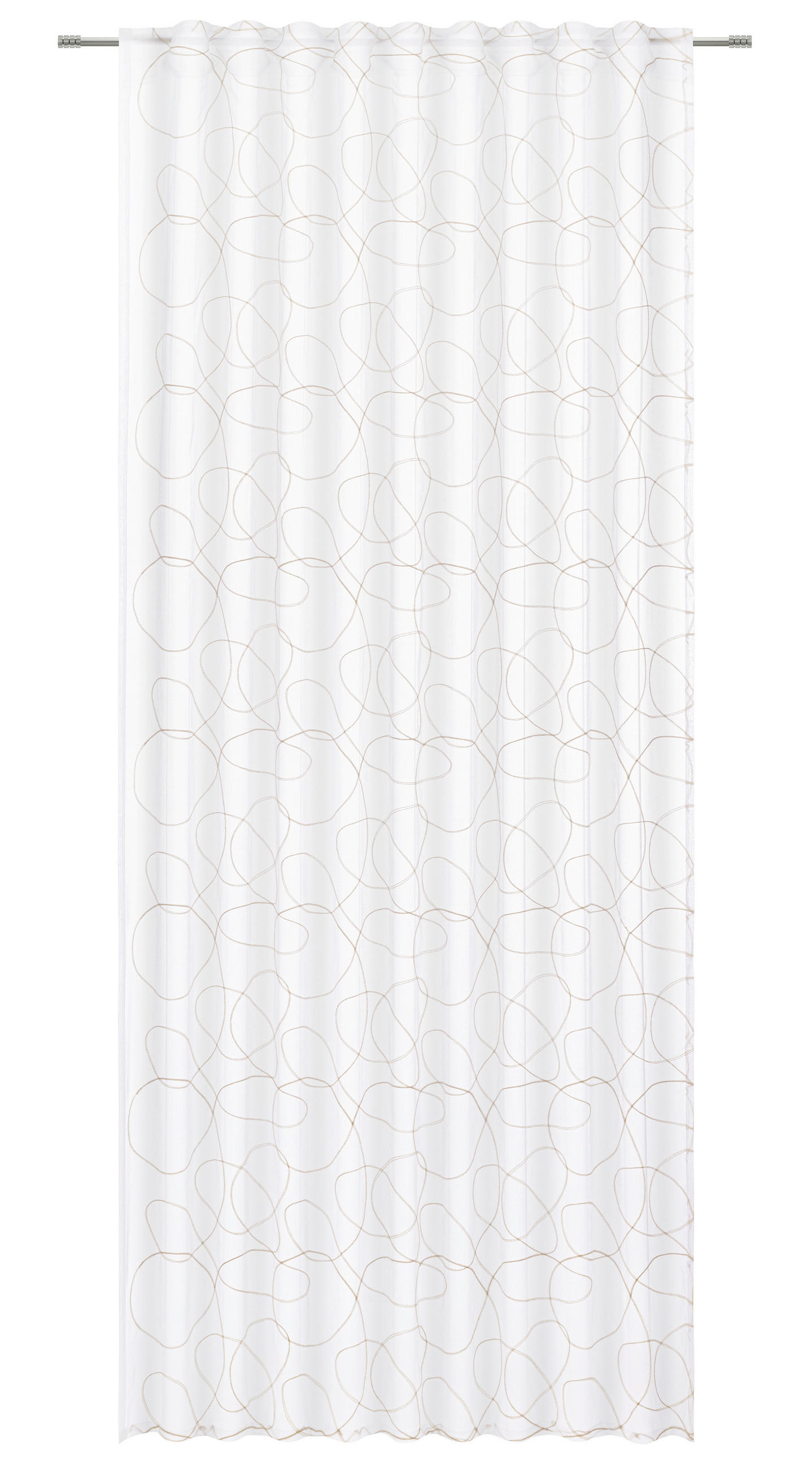 FERTIGVORHANG transparent  - Beige, KONVENTIONELL, Textil (140/245cm) - Esposa