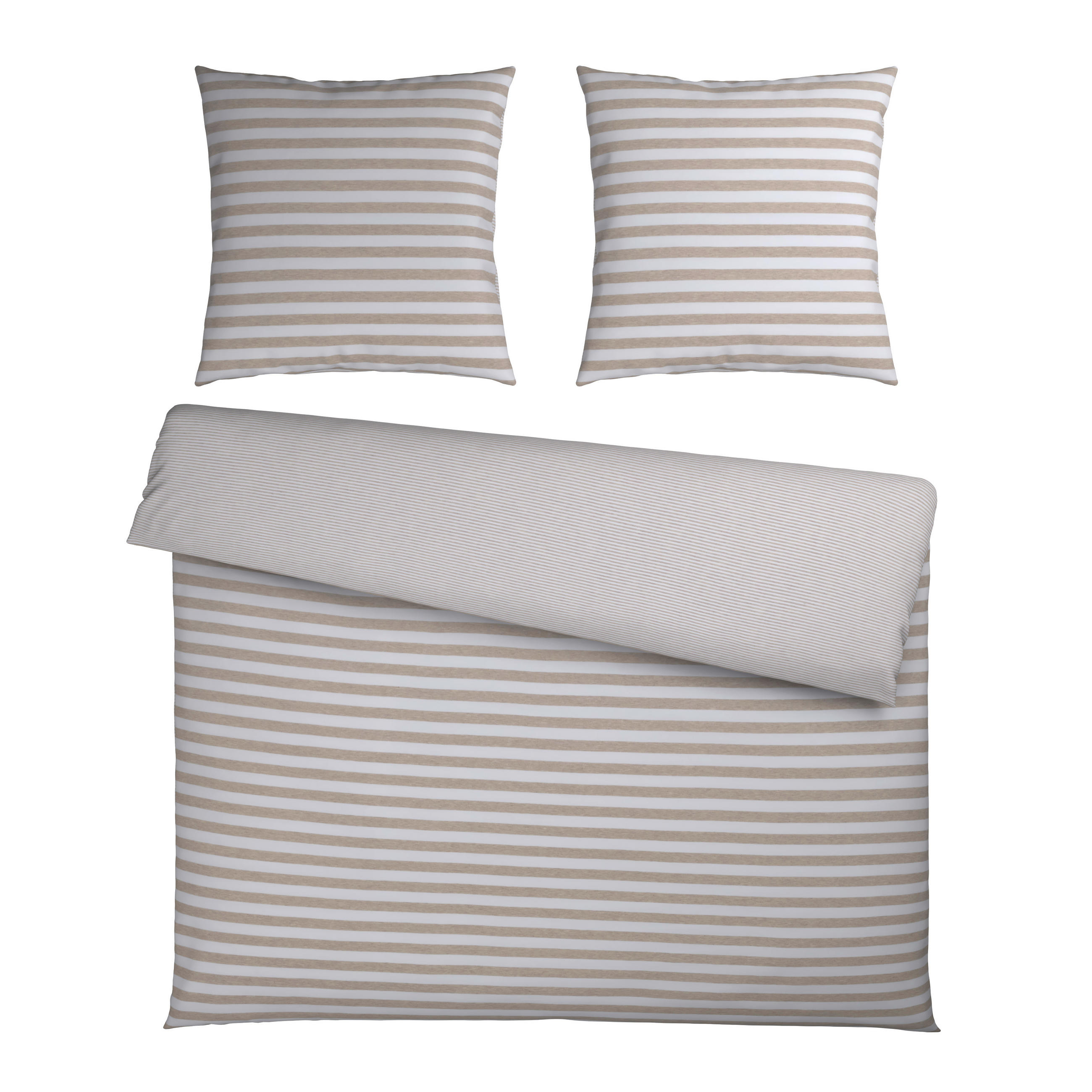 WENDEBETTWÄSCHE Jersey 200/200 cm  - Beige, KONVENTIONELL, Textil (200/200cm) - Bio:Vio