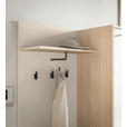 GARDEROBE 5-teilig  in 114/197/40 cm  - Kaschmir/Eichefarben, Design, Glas/Holzwerkstoff (114/197/40cm) - Xora