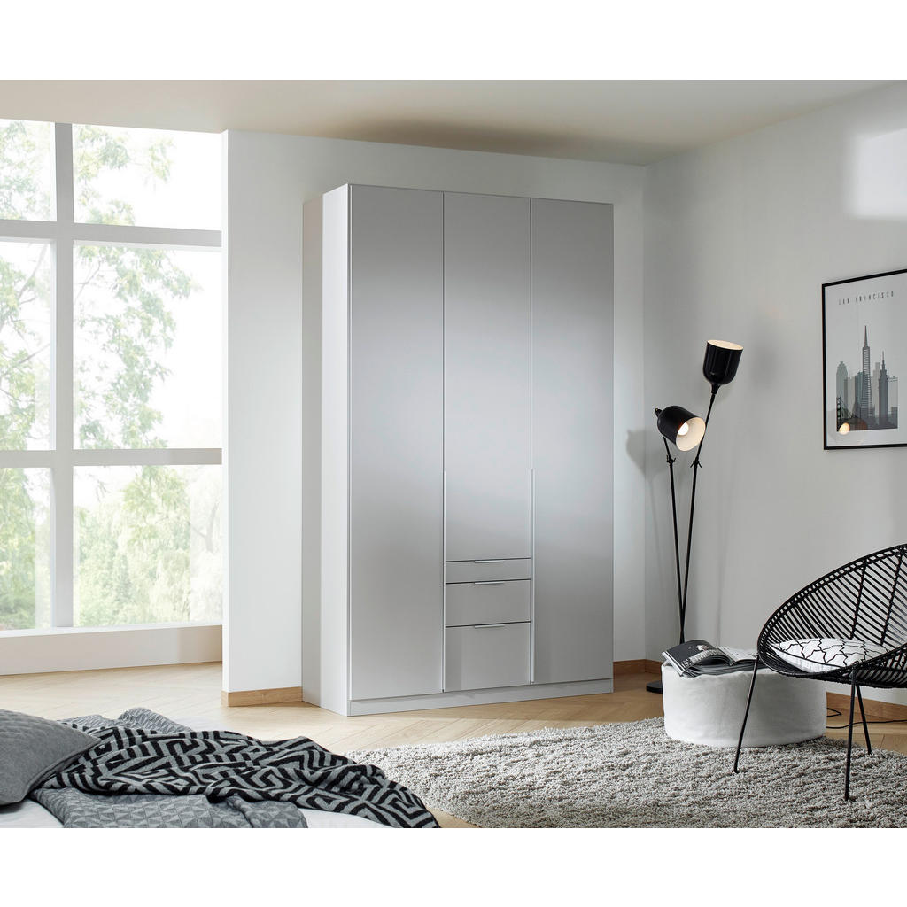 Thumbnail - Rauch Möbel Drehtürenschrank Rauch Alabama, Hellgrau, Holzwerkstoff, 6 Fächer, 3 Schublade(n) Schubladen, 136x229x54 cm,...