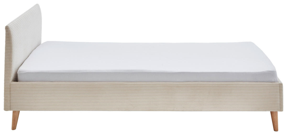 POLSTERBETT Beige 140/200 cm  - Eichefarben/Beige, Trend, Holz/Textil (140/200cm) - Boxxx