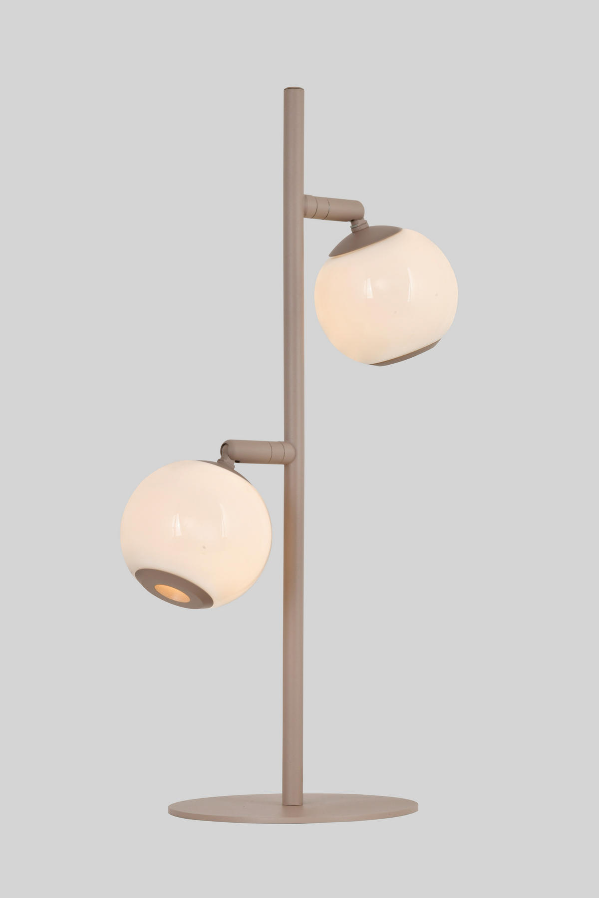 LED-TISCHLEUCHTE Luberon 32,5/49,5/19 cm  - Sandfarben/Schwarzchrom, Design, Glas/Kunststoff (32,5/49,5/19cm)