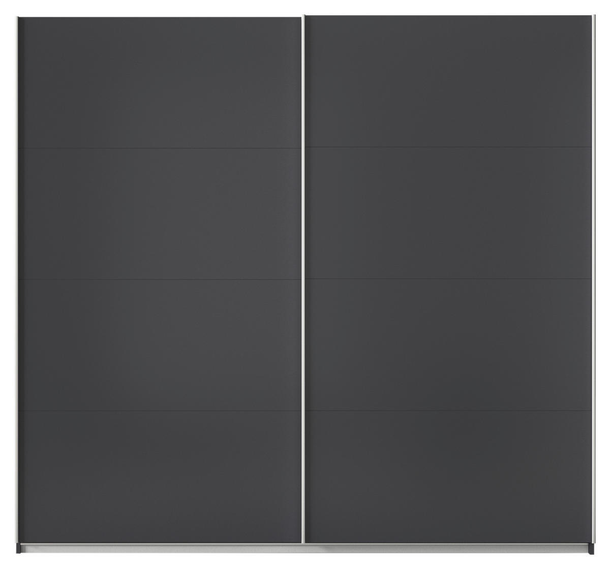 SCHWEBETÜRENSCHRANK  in Grau  - Alufarben/Grau, KONVENTIONELL, Holzwerkstoff/Metall (225/229/62cm) - Xora