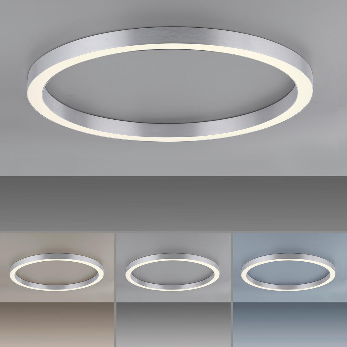 LED-DECKENLEUCHTE Pure Lines 70/70/4 cm   - Design, Metall (70/70/4cm) - Neuhaus PURE