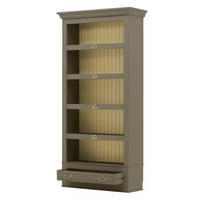 REGAL Pinie massiv Creme, Grau  - Creme/Bronzefarben, LIFESTYLE, Holz/Metall (117/238,5/46,5cm) - Livetastic