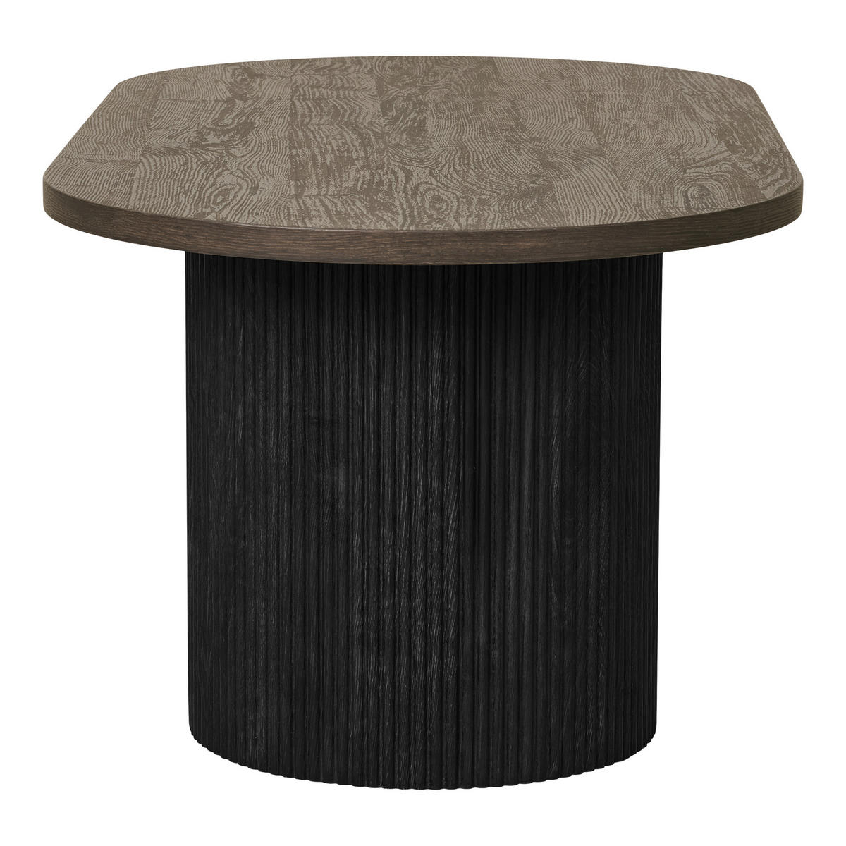 COUCHTISCH Boavista 120/60/45 cm oval Dunkelbraun  - Dunkelbraun/Naturfarben, Design, Holzwerkstoff (120/60/45cm) - MID.YOU