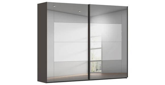 SCHWEBETÜRENSCHRANK 271/223/68 cm 2-türig Graphitfarben  - Graphitfarben, Design, Glas/Holzwerkstoff (271/223/68cm) - Xora