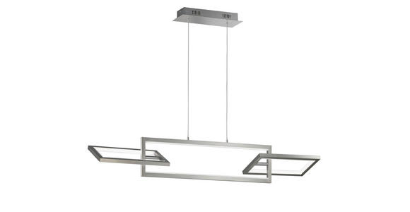 LED-HÄNGELEUCHTE 100 cm - Nickelfarben, Design, Kunststoff/Metall (100cm) - Ambiente