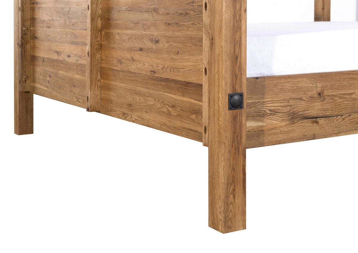 KREVET S BALDAHINOM    180/200 cm  - boje močvarnog hrasta, Moderno, drvo (180/200cm) - Livetastic