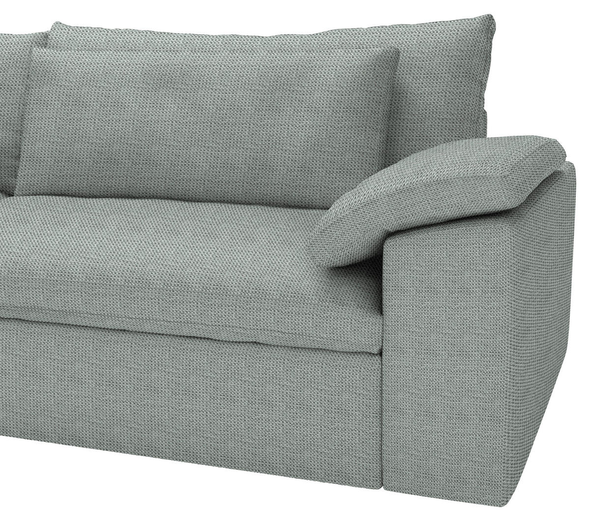 ECKSOFA  Chenille Grau  - Schwarz/Grau, Modern, Kunststoff/Textil (198/306cm) - Carryhome