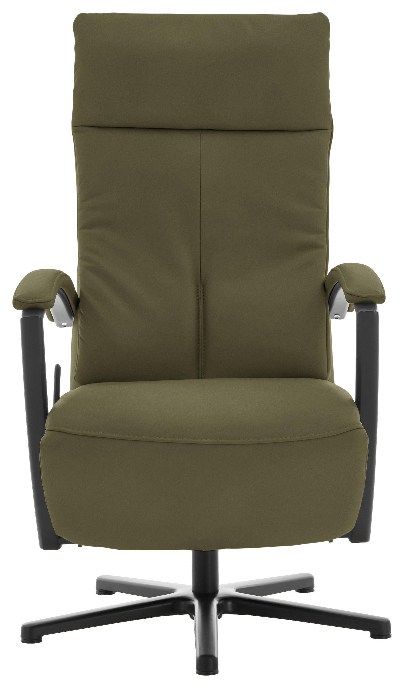 RELAXSESSEL in Leder Grün  - Schwarz/Grün, Design, Leder/Metall (76/112/83cm) - Beldomo Speed