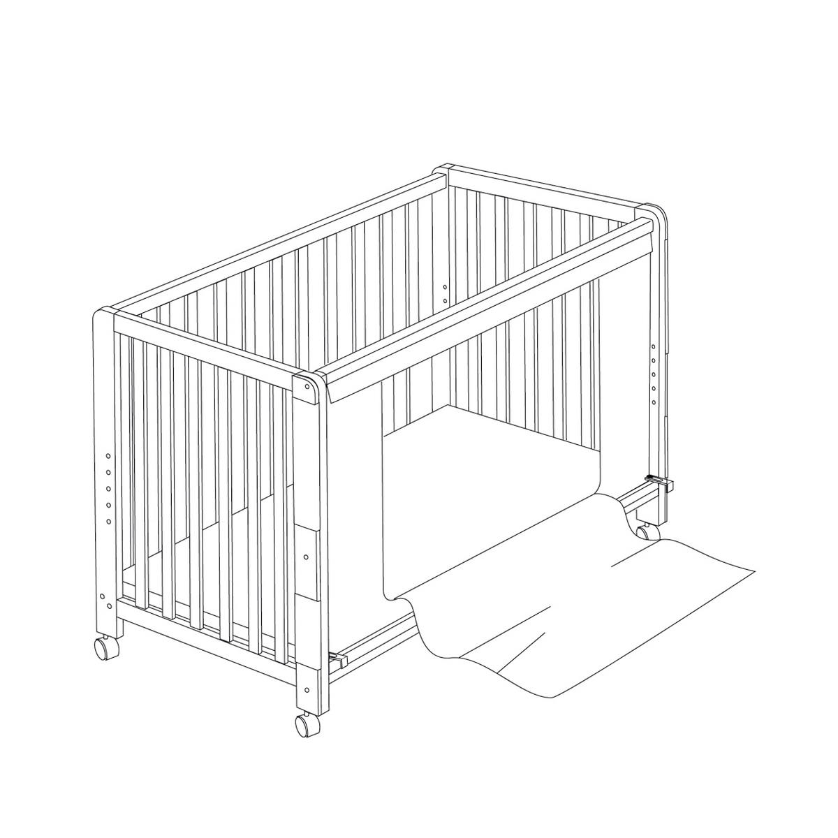 GITTERBETT-KOMPLETTSET Room Bed Happy Cloud 60/120 cm  - Weiß/Hellgrün, Basics, Holz/Textil (60/120cm) - Roba