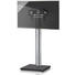 TV-RACK Metall Schwarz, Silberfarben - Silberfarben/Schwarz, KONVENTIONELL, Metall (174/68/54cm)