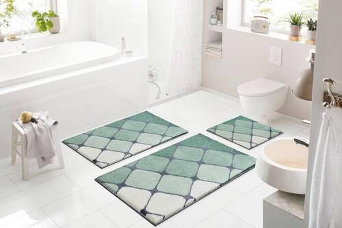 PREDLOŽKA PRED BIDET, 50/60 cm - zelená, Basics, textil/plast (50/60cm) - Grund