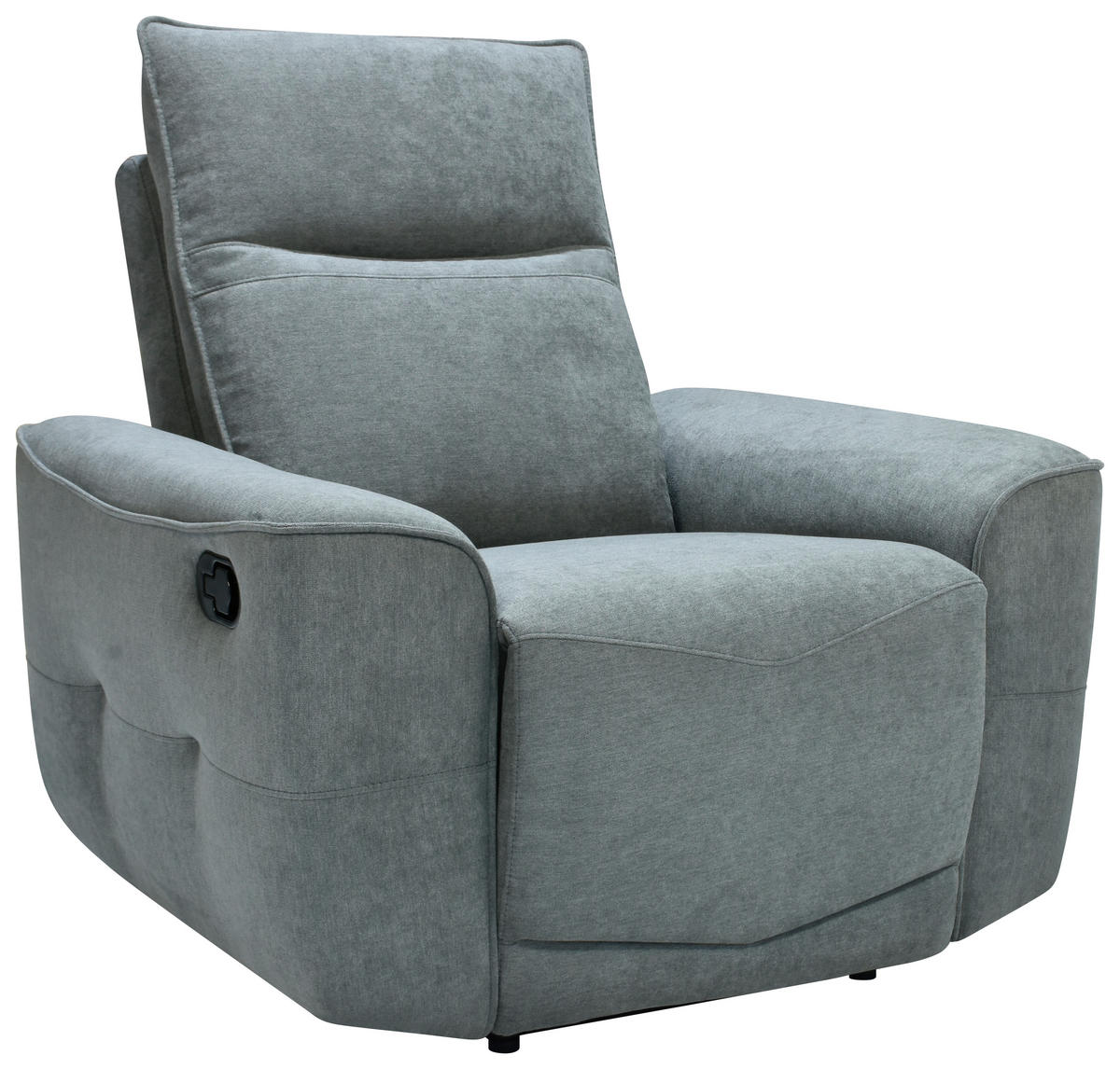 SCAUN DE RELAXARE in metal, textil gri  - negru/gri, Konventionell, metal/textil (100/99/96cm) - Celina Home