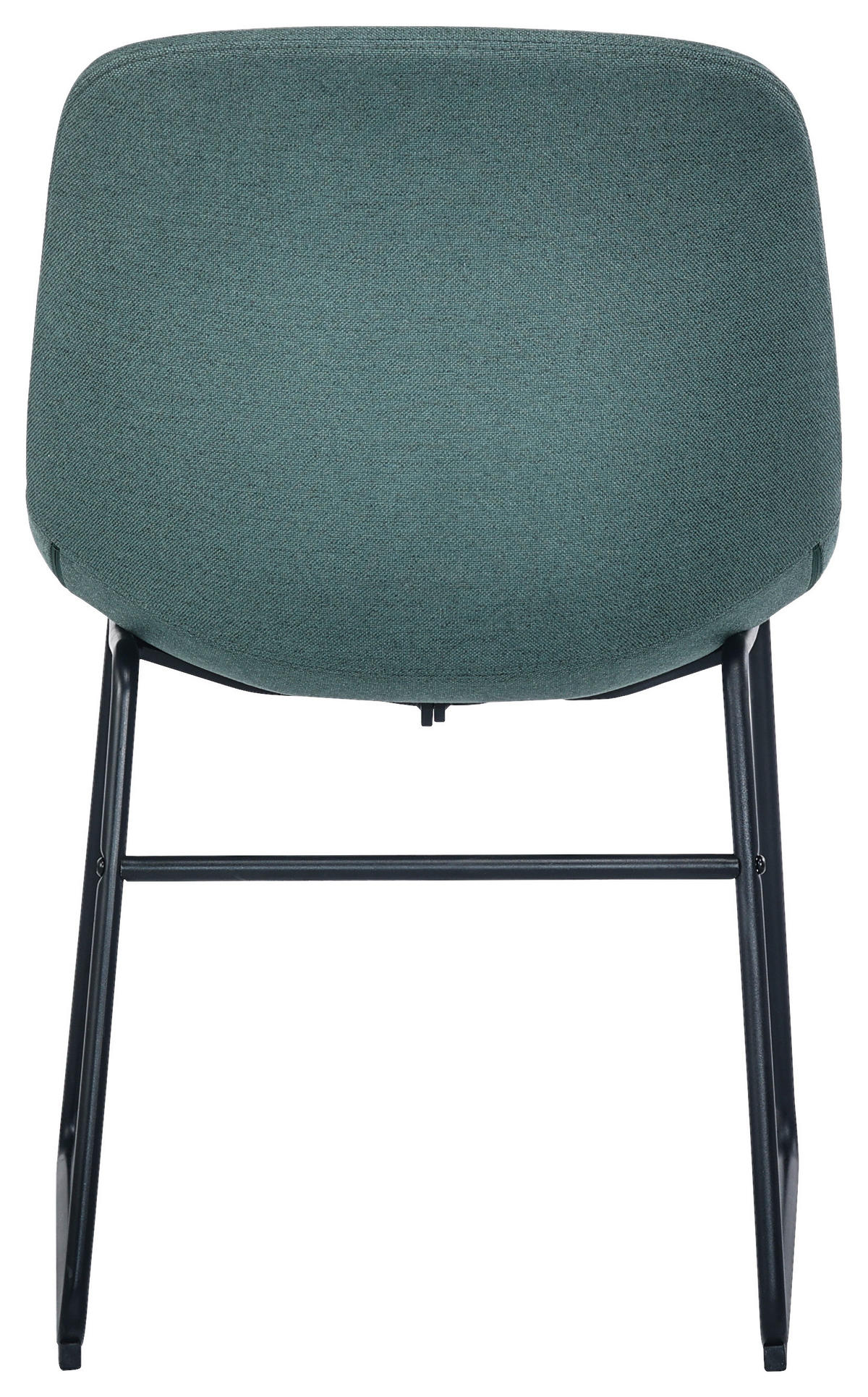 BESUCHERSTUHL Dunkelgrün, Schwarz  - Dunkelgrün/Schwarz, KONVENTIONELL, Textil/Metall (50/81/56,5cm) - Hom`in
