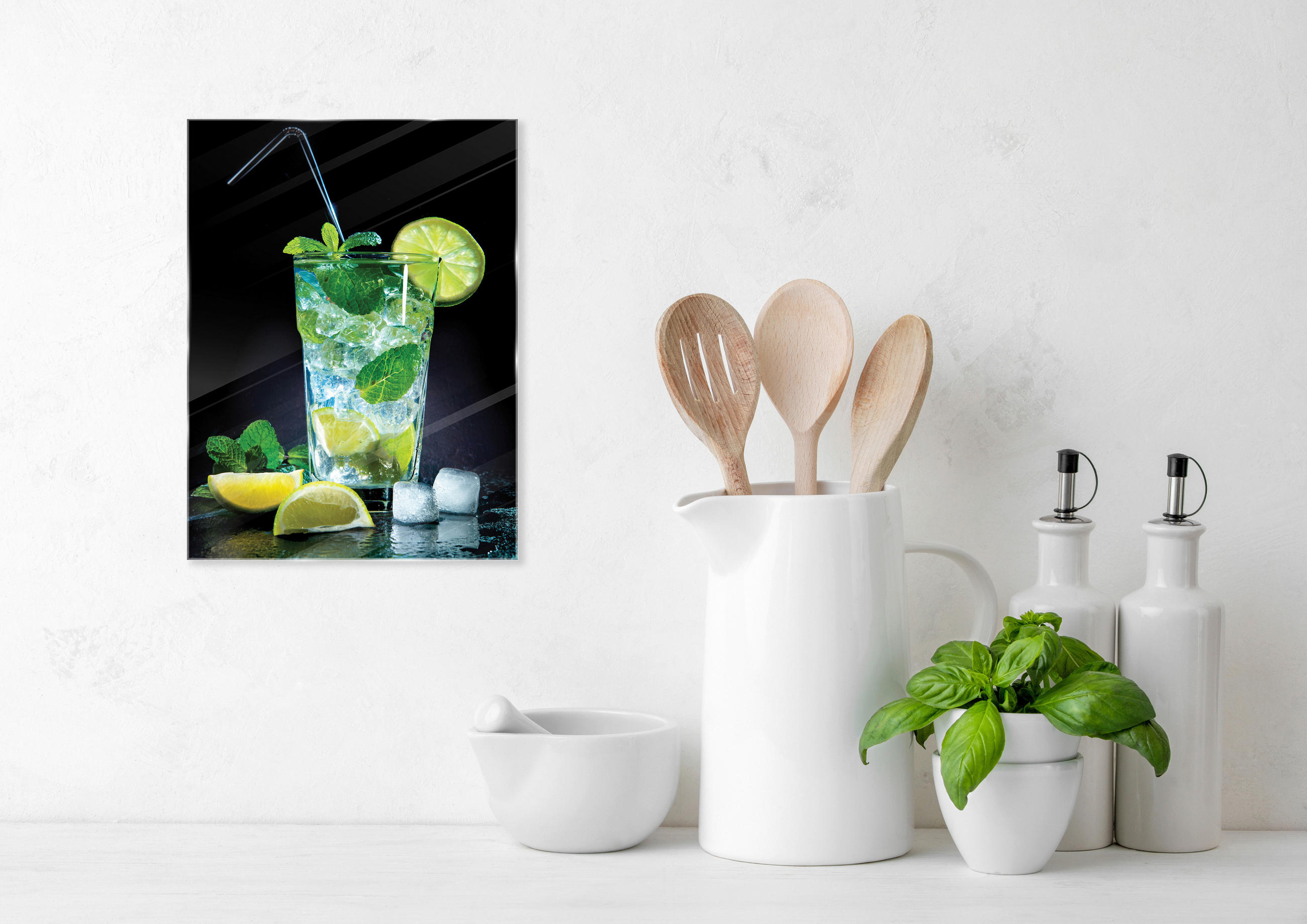 GLASBILD Getränke  - Multicolor, Basics, Glas (30/40/1,40cm) - Euroart
