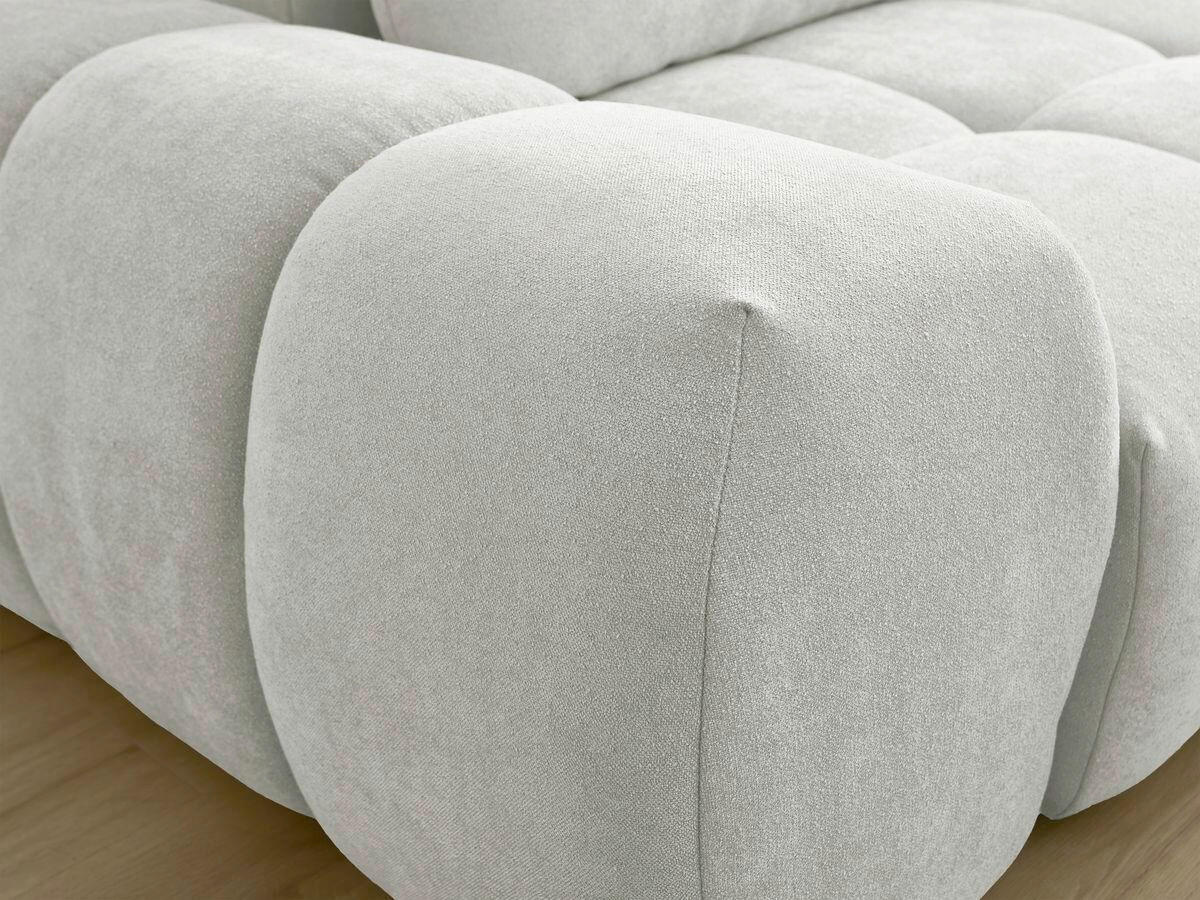 3-SITZER-SOFA EVEREST Struktur Hellgrau  - Hellgrau/Schwarz, MODERN, Kunststoff/Textil (278/90/115cm)