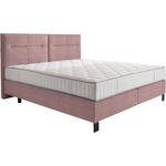 BOXSPRINGBETT 160/220 cm  in Altrosa  - Schwarz/Altrosa, KONVENTIONELL, Textil/Metall (160/220cm) - Esposa
