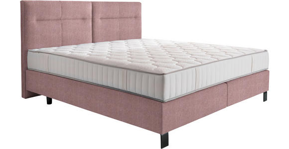 BOXSPRINGBETT 160/220 cm in Altrosa - Schwarz/Altrosa, KONVENTIONELL, Textil/Metall (160/220cm) - Esposa